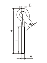 帶彈簧鉤型螺桿標注